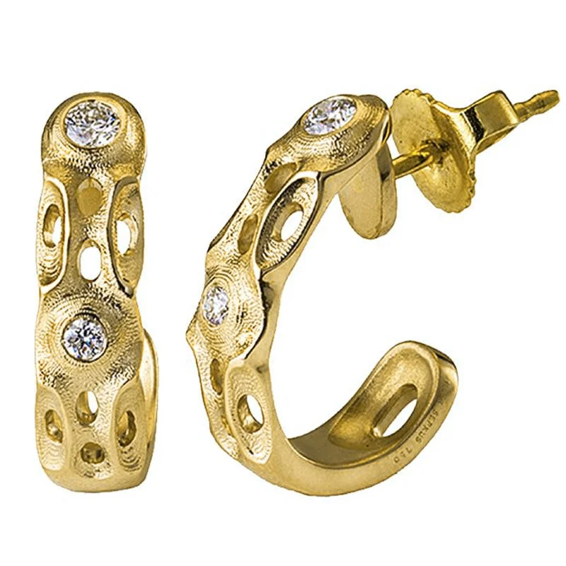 Best hoop earrings with tribal designs for a cultural and exotic aesthetic-Alex Sepkus Falling Water Earrings - E-240D