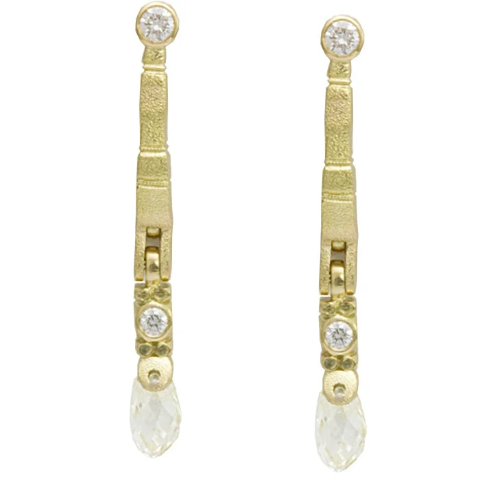 Hoop earrings with dangling charms for a playful and fun look-Alex Sepkus Sticks and Stones Earring Mountings - E-140MD