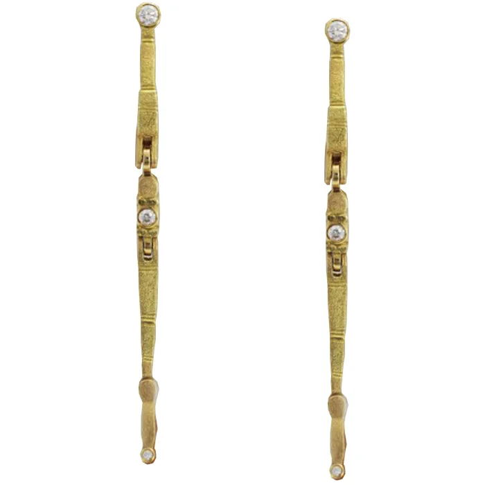 Hoop earrings with braided patterns for a detailed and textured finish-Alex Sepkus Sticks and Stones Earring Mountings - E-161MD