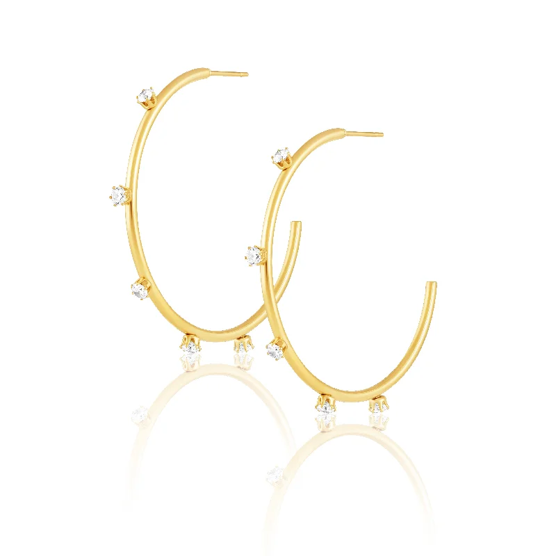 Best hoop earrings with sterling silver for an affordable and chic design-Aster Hoops