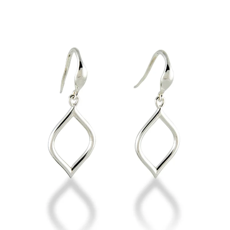 Hoop earrings with open designs for a modern, lighthearted vibe-Marquis Wire Drops