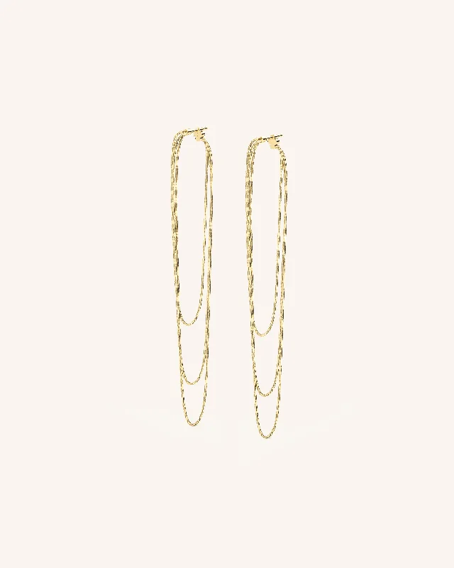 Hoop earrings with hammered textures for a boho-chic and rustic vibe-Carmen Earrings