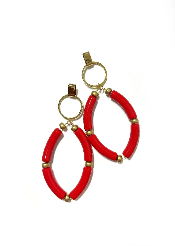 Classic hoop earrings with a thin profile for a sleek and subtle style-Celida | Game Day