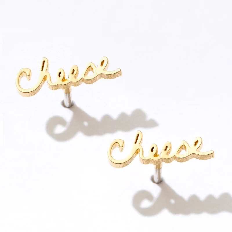 Medium hoop earrings for an everyday look with the perfect balance of style-Cheese Studs