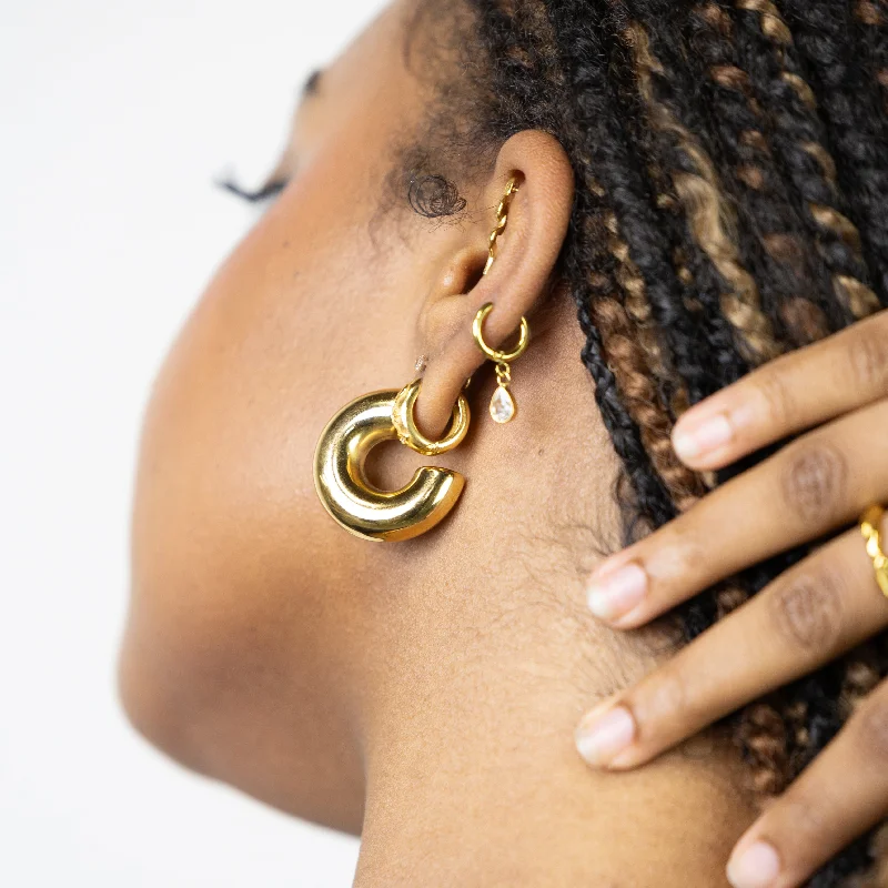 Lightweight hoop earrings for comfortable and all-day wear-Chunky Hoops