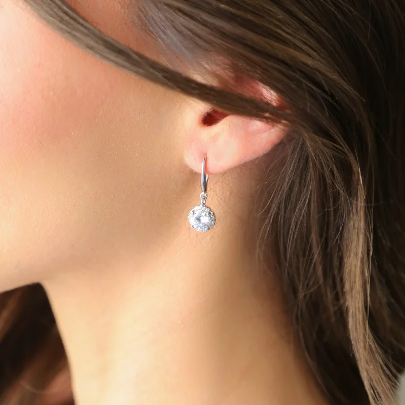 Best hoop earrings with matte finish for a sophisticated, understated design-CLAIRE- Moissanite Diamond Earrings