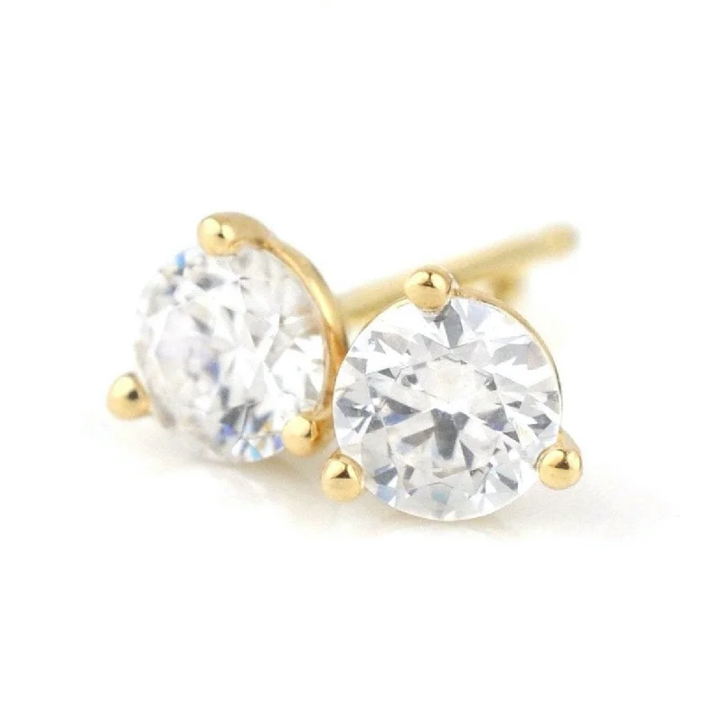 Hoop earrings with textured gold for a refined and sophisticated aesthetic-½ CTW Diamond Martini Studs