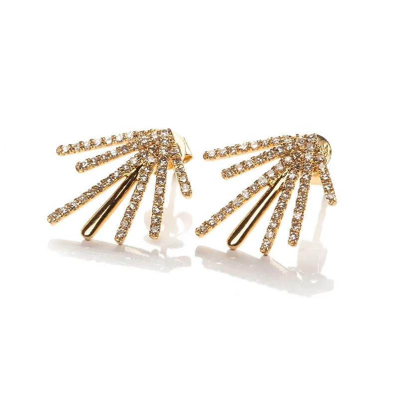 Best hoop earrings with butterfly motifs for a playful and whimsical appearance-Deco Burst Earrings