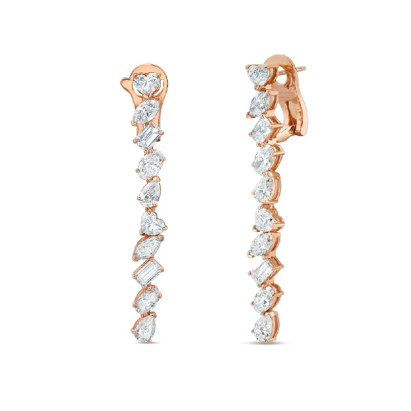 Best hoop earrings with floral designs for a feminine and delicate look-Fancy Multi Shape Diamond Earrings (6.61 ct.) in 18K Gold