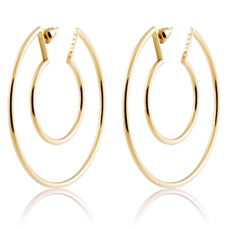 Best hoop earrings with oval shapes for a unique and elongated design-Faye Cutout Hoops