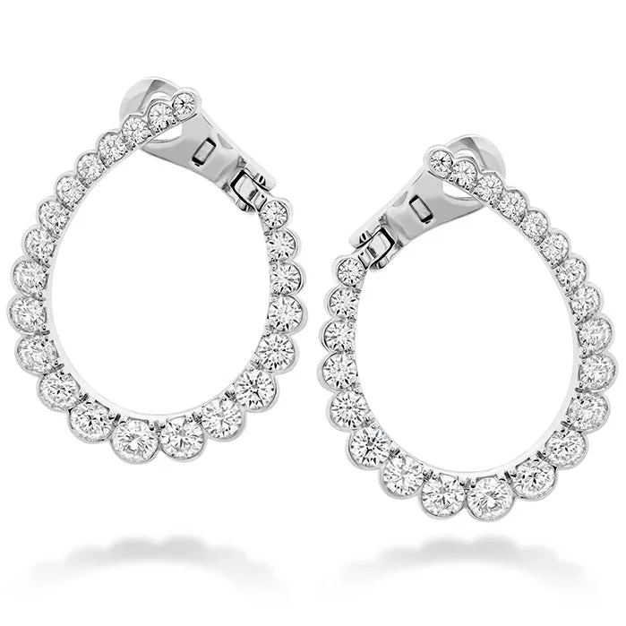 Best hoop earrings with oval shapes for a unique and elongated design-Hearts On Fire Aerial Regal Hoop Diamond Earrings