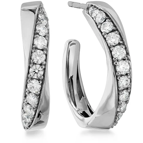 Hoop earrings with faceted crystals for added sparkle and shine-Hearts On Fire Atlantico Diamond Hoops