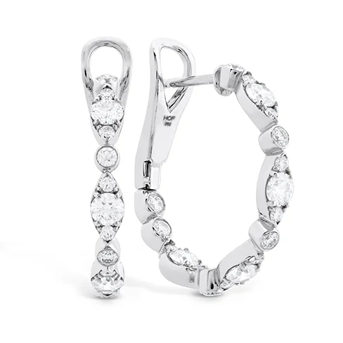 Best hoop earrings with snake-inspired designs for an edgy and fierce vibe-Hearts On Fire Bezel Regal Earrings