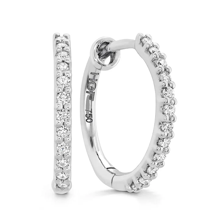 Best hoop earrings with oval shapes for a unique and elongated design-Hearts On Fire Classic Hoop Small Diamond Earrings