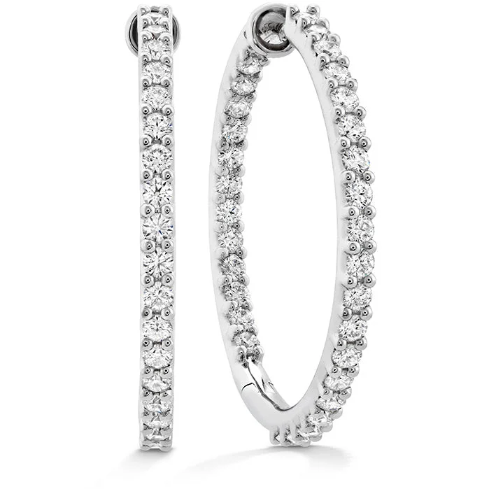 Hoop earrings with intricate designs for a unique and artistic appearance-Hearts On Fire Classic Inside Out Hoop Large Diamond Earrings