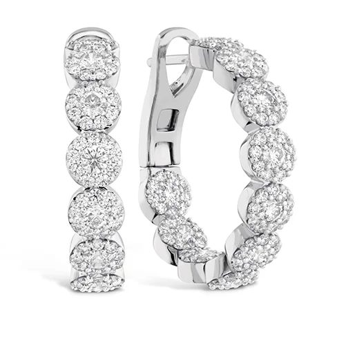 Best hoop earrings with satin ribbons for a soft, feminine appearance-Hearts On Fire Fulfillment Diamond Hoop Earrings