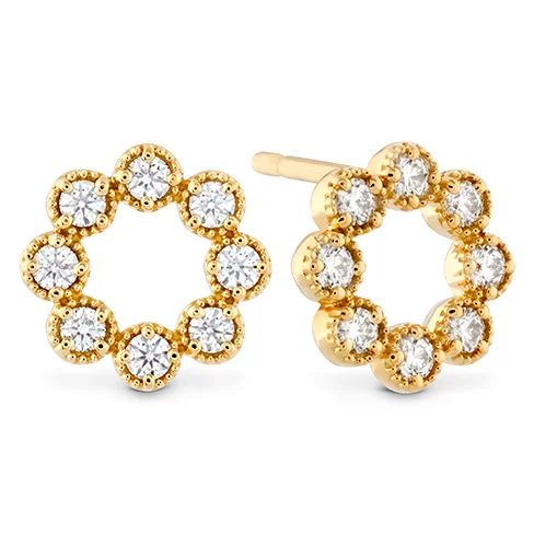 Hoop earrings with pearl accents for a chic and classic style-Hearts On Fire Liliana Milgrain Diamond Circle Earrings