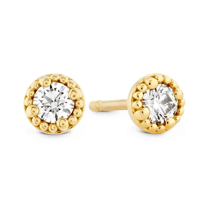 Best hoop earrings with detachable studs for a versatile and adjustable accessory-Hearts On Fire Liliana Milgrain Single Diamond Earrings