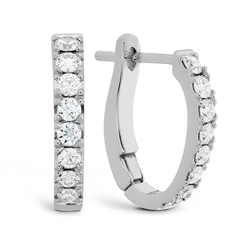 Best hoop earrings with gold for a luxurious and timeless look-Hearts On Fire Mini Hoop Graduated Diamond Earrings