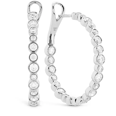 Best hoop earrings with vintage rhinestone embellishments for a retro-glam effect-Hearts On Fire Small Bezel Diamond Hoops