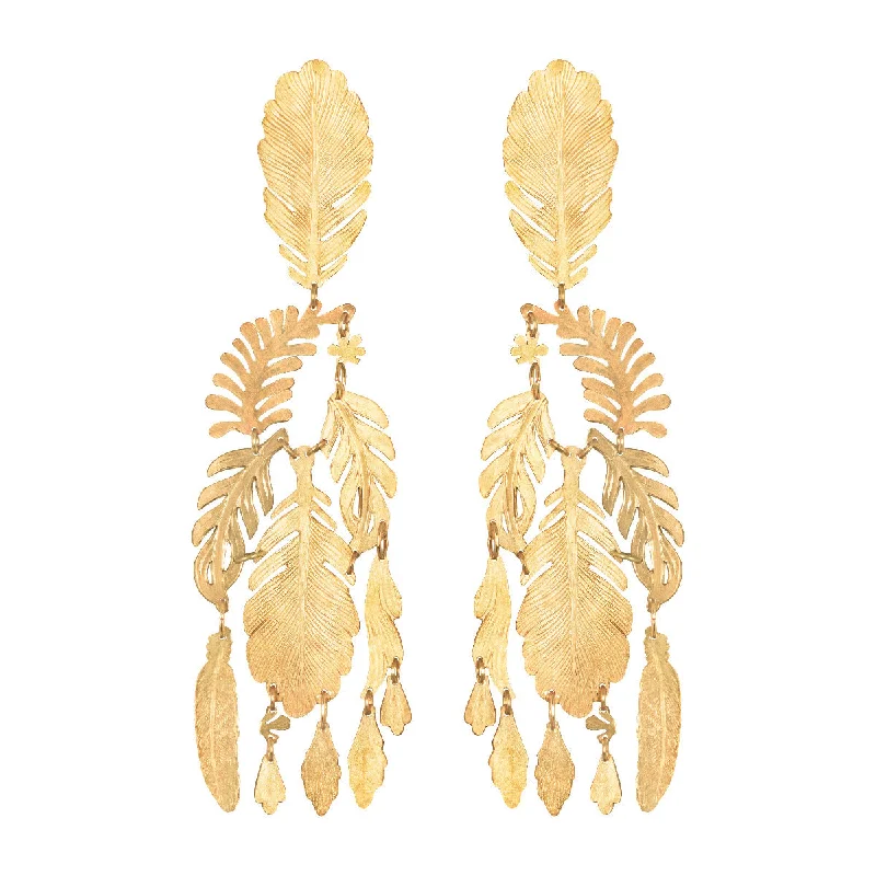 Best hoop earrings with hammered gold for a rustic yet elegant look-Icarus Earrings