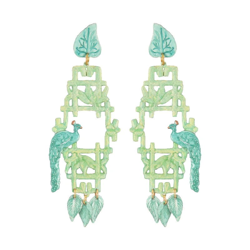 Hoop earrings with a matte finish for a sleek and sophisticated appearance-Jade Yuyuan Earrings