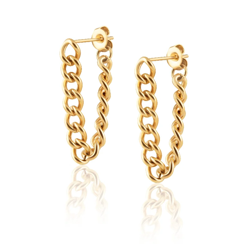 Best hoop earrings with matte finish for a sophisticated, understated design-Jamie Chain Earrings