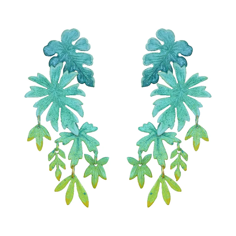 Hoop earrings with polished metal for a shiny and high-quality finish-Jardin Botanique Earrings