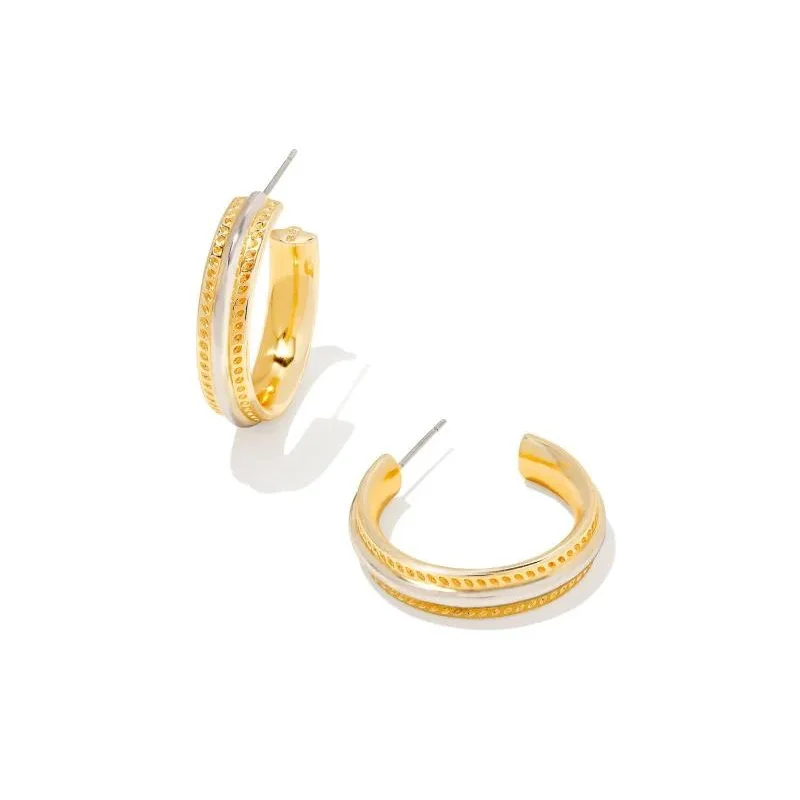 Hoop earrings with abstract shapes for an artistic and creative touch-Kendra Scott | Merritt Earrings in Mixed Metal