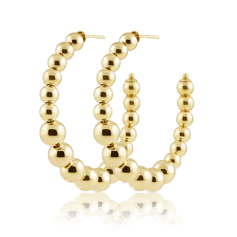 Best hoop earrings with minimal embellishments for a sleek and modern look-Lia Beaded Hoop