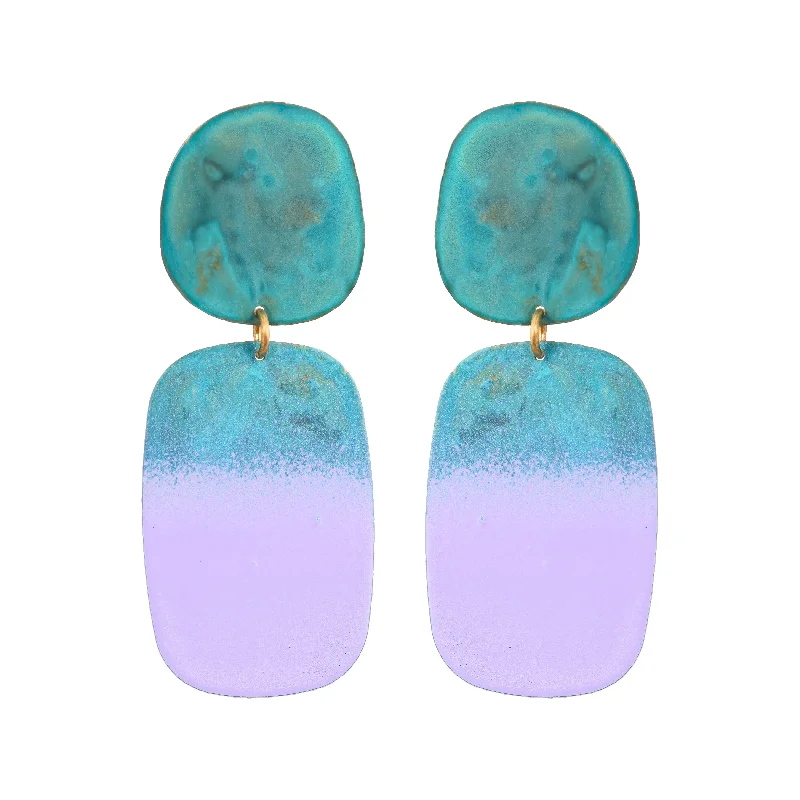 Best hoop earrings with geometric pendants for a modern, chic appeal-Lilac Keke Earrings