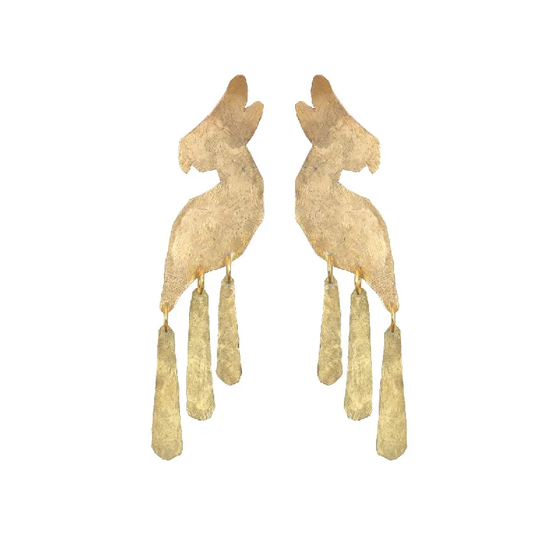 Hoop earrings with cut-out designs for a creative and lightweight effect-Little Cockatoo Earrings