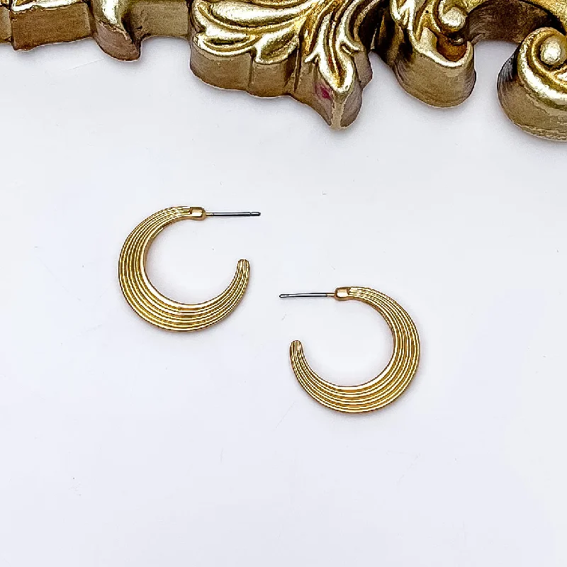 Best hoop earrings with geometric pendants for a modern, chic appeal-Livin' Life Gold Tone Small Hoop Earrings