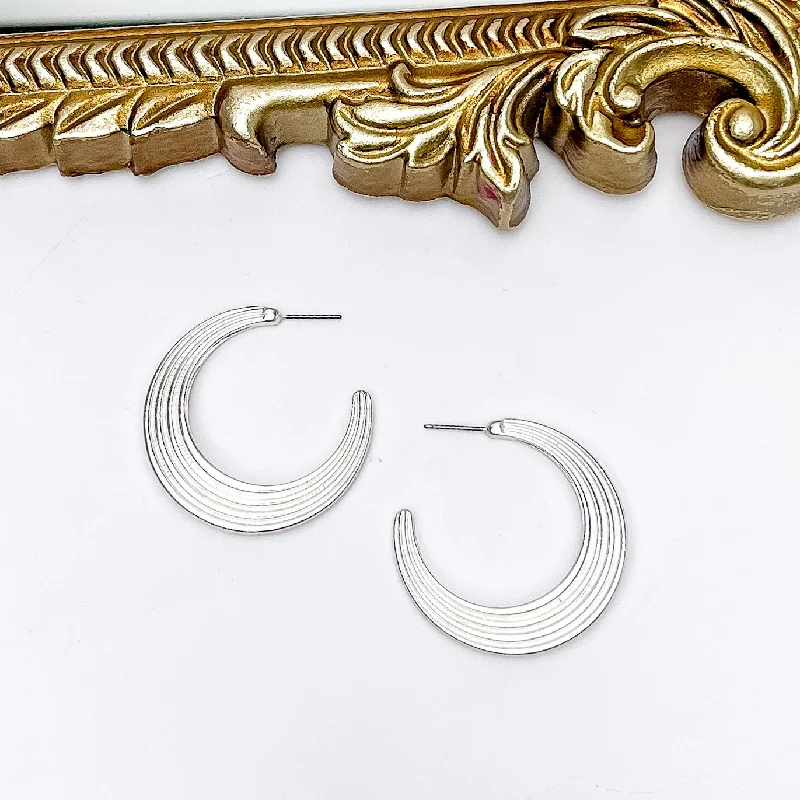 Best hoop earrings with asymmetrical designs for a fashion-forward, avant-garde look-Livin' Life Silver Tone Large Hoop Earrings