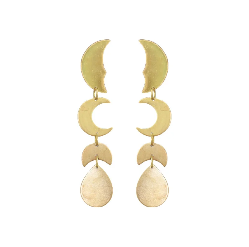 Hoop earrings with a matte black finish for a sleek, edgy vibe-Lunar Earrings