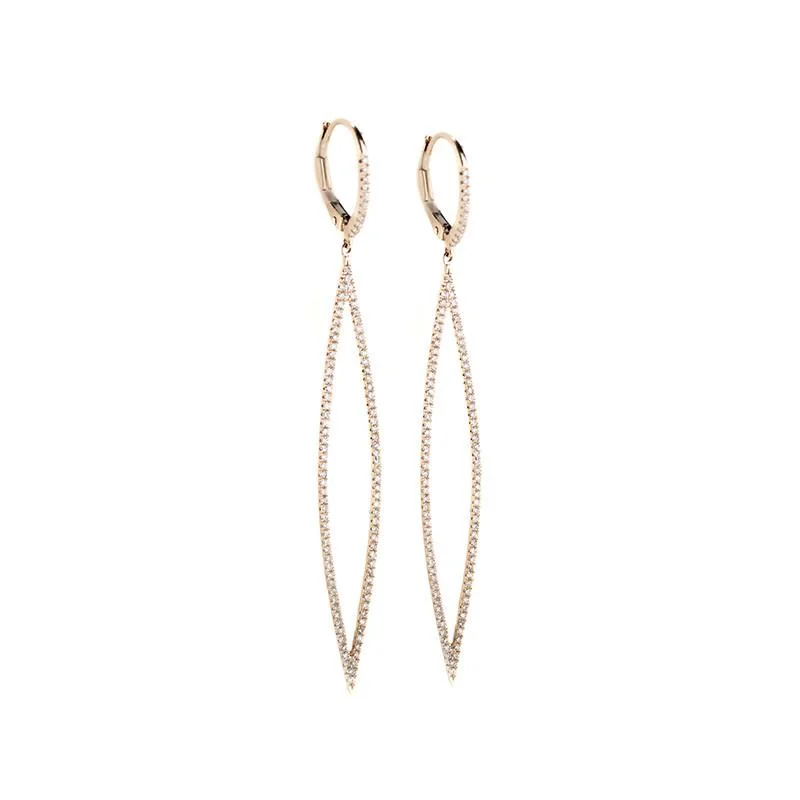 Hoop earrings with infinity loop designs for a continuous and eternal shape-Marquise Dangle Earrings