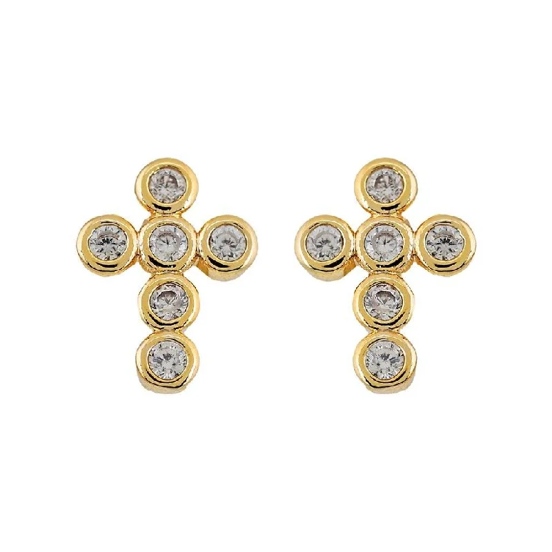 Best hoop earrings with sterling silver for an affordable and chic design-Mimi Mini Cross Earrings