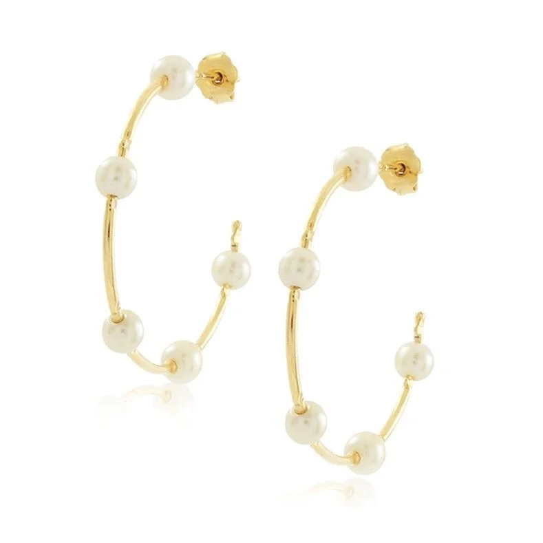 Best hoop earrings with asymmetrical designs for a fashion-forward, avant-garde look-Molly Pearl Hoops