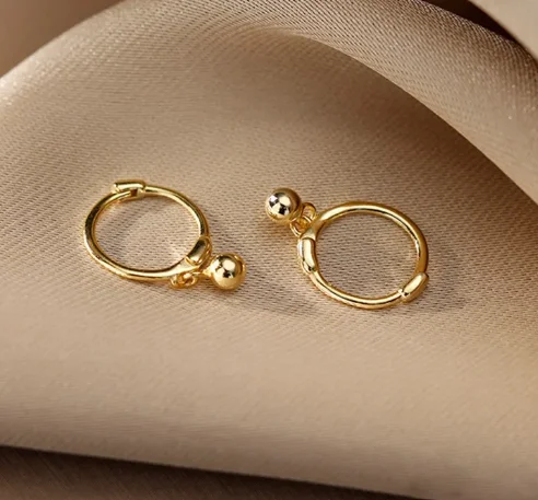 Hoop earrings with gold accents for a warm, elegant statement piece-MONROE - 18K Gold Earrings