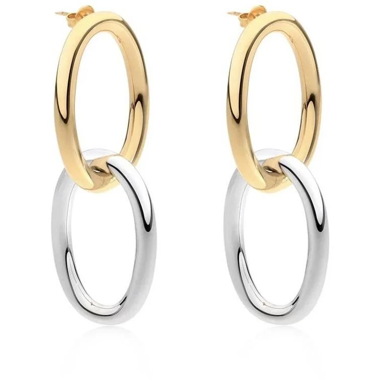 Hoop earrings with stacked layers for a bold and textured design-Mya Double Earrings