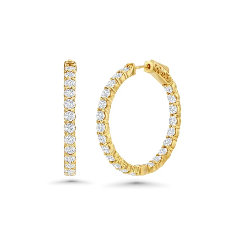 Best hoop earrings with multi-colored gemstones for a vibrant and lively touch-Diamond Inside-Out Hoop Earrings (4.00 ct.) in 14K Gold