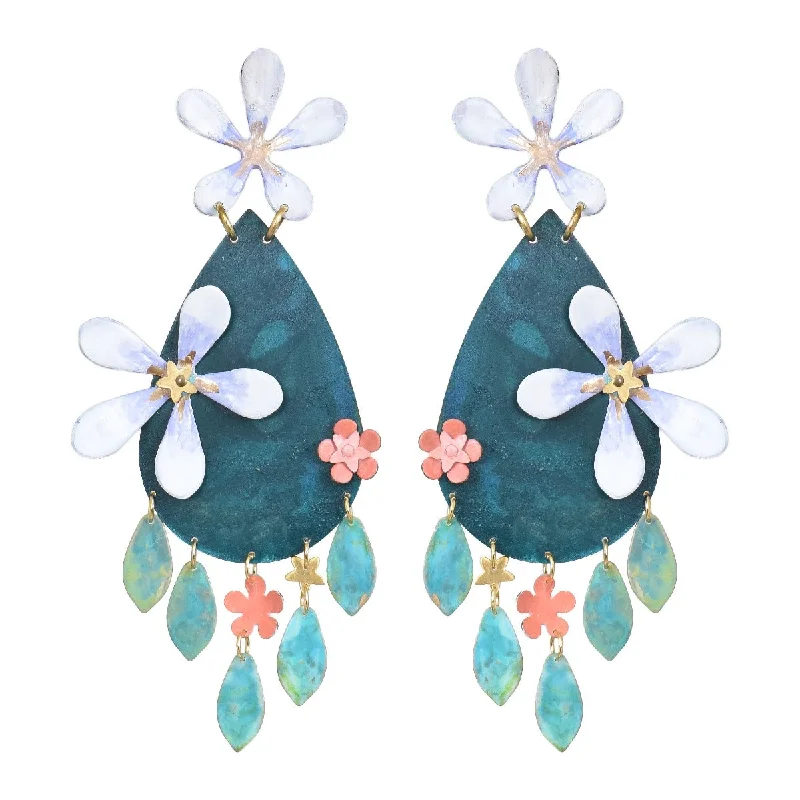 Best hoop earrings with gemstone accents for a colorful and elegant appearance-Night Garden Earrings