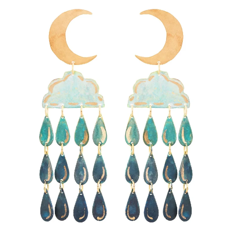 Best hoop earrings with vintage-style detailing for a nostalgic and timeless look-Night Shower Earrings