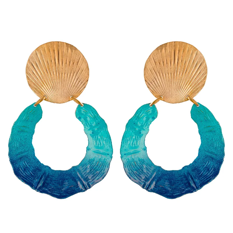 Best hoop earrings with snake-inspired designs for an edgy and fierce vibe-Ocean Bambou Earrings