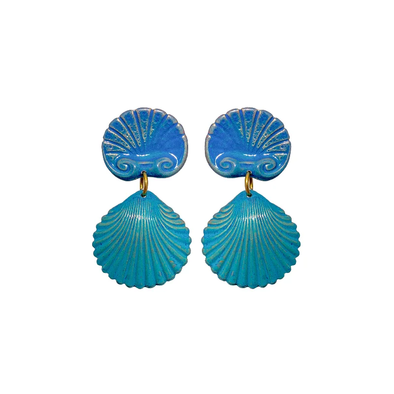 Best hoop earrings with detachable studs for a versatile and adjustable accessory-Ocean Coquille Earrings