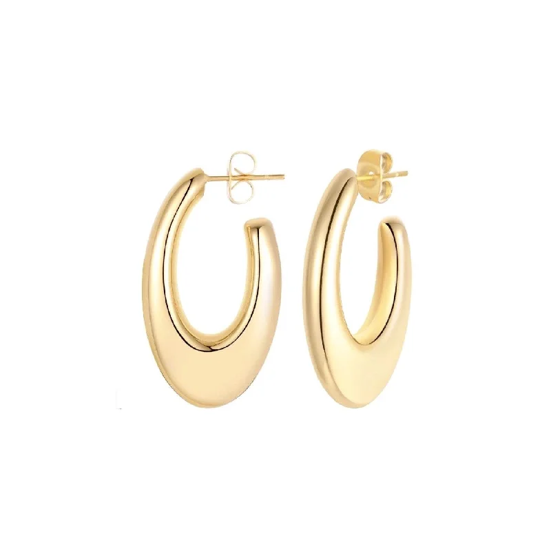 Best hoop earrings with multi-colored gemstones for a vibrant and lively touch-Owen Hoop Small