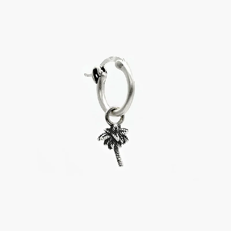 Hoop earrings with removable pendants for a versatile and customizable accessory-Palm Tree Sterling Silver Earring