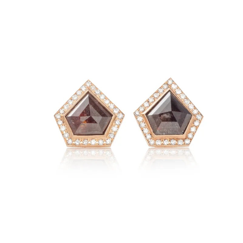 Best hoop earrings with baroque pearls for a luxurious and elegant vibe-Penta Halo Studs