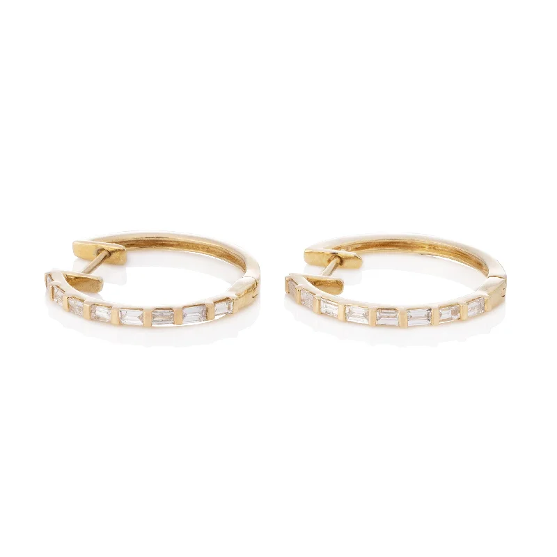 Best hoop earrings with detachable studs for a versatile and adjustable accessory-Petite London Baguette Hoops