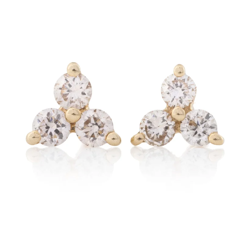 Hoop earrings with heart-shaped frames for a romantic and feminine look-Large Flora Studs